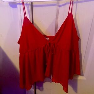 Red flare tank top!